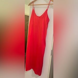 ANINE Bing Red silk slip dress XS